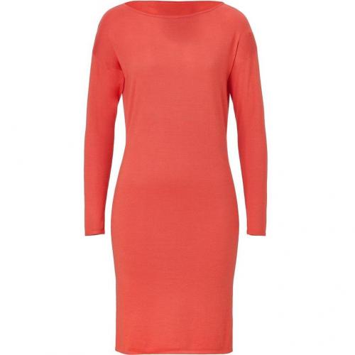 Ralph Lauren Black Sorbet Orange Cashmere-Silk Knit Dress