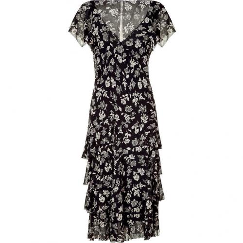 Ralph Lauren Rive Gauche Floral Printed Silk Georgette Dress