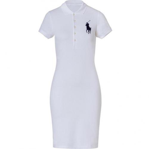 Ralph Lauren White Stretch Mesh English Dress