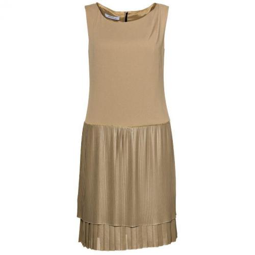 René Lezard Plisseekleid Beige