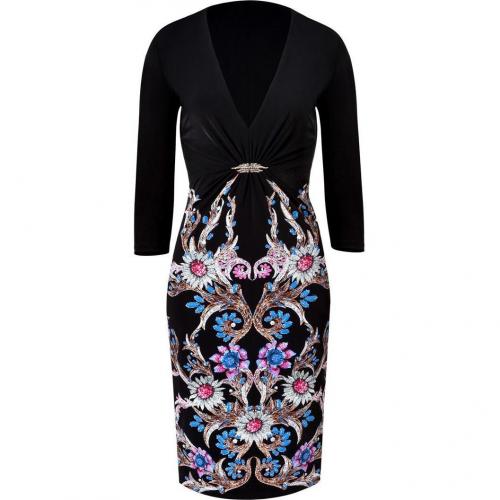 Roberto Cavalli Black-Multi Printed Jubilee Dress