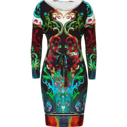 Roberto Cavalli Mulicolor Belted Jasper Dress