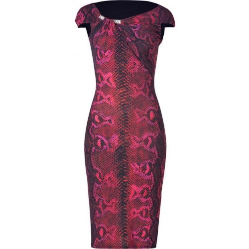 Roberto Cavalli Ruby Red Phyton Print Dress