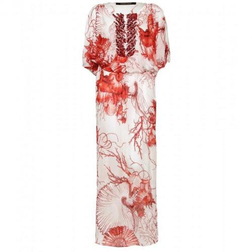 Roberto Cavalli Seidenkaftan Mit Fantasy-Print