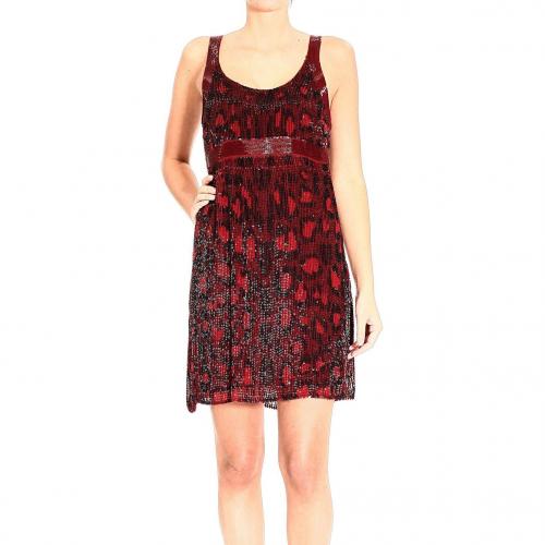 Roberto Cavalli Sequin embroidery braces dress