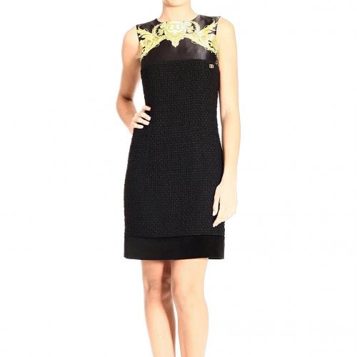 Roberto Cavalli Sleeveless boucle wool floral rint dress