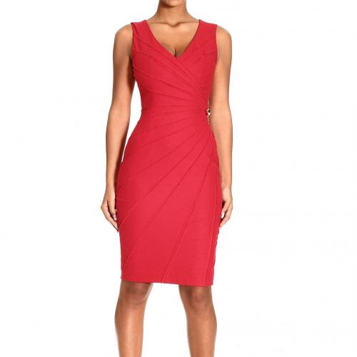 Roberto Cavalli Sleeveless wool cuts dress