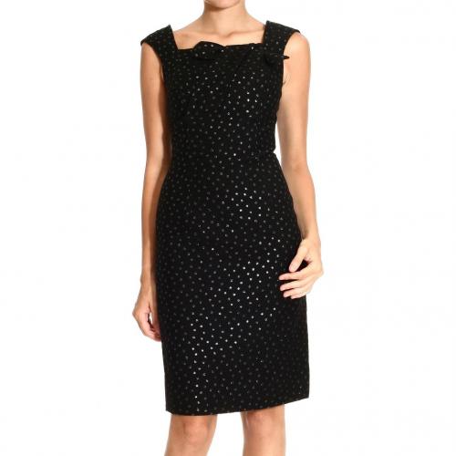 Roberto Cavalli Sleeveless wool polka dot bow dress