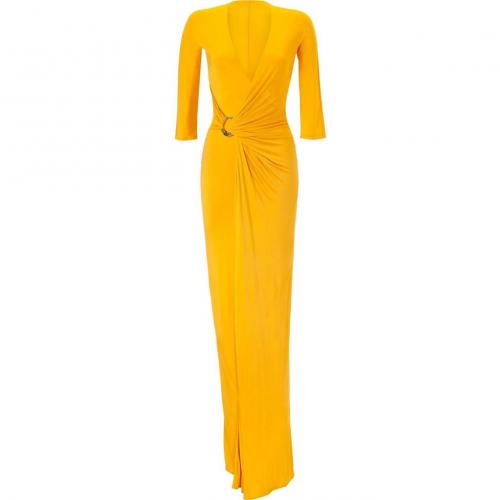 Roberto Cavalli Sunflower Draped Dress