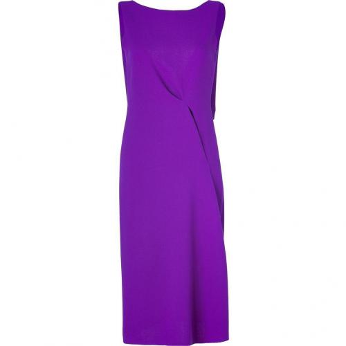 Roksanda Ilincic Purple Double Wool Crepe Mid-Length Dress