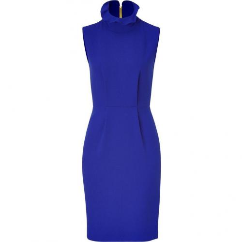 Roksanda Ilincic Sapphire Blue Colorblock Wool Crepe Dress