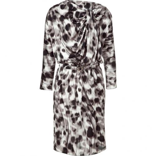 Salvatore Ferragamo Shadow Draped Silk Dress