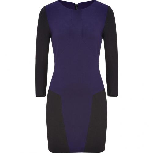 Sandro Black/Deep Purple Dress with Back Zip