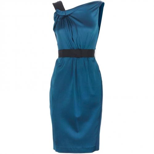 Schumacher Seidenkleid Petrolblau