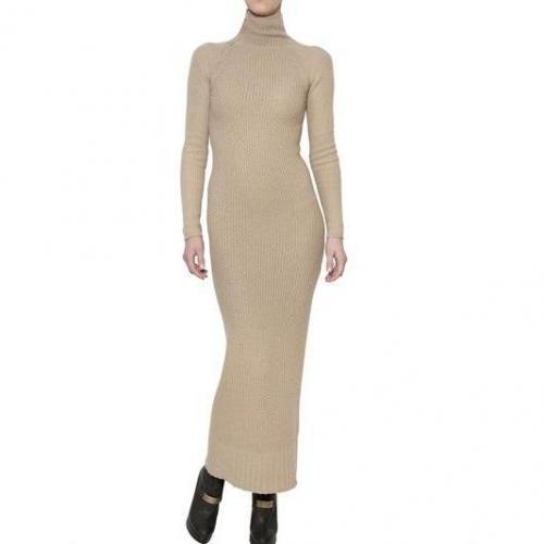 Silent By Damir Doma Rollkragen Woll Strick Langes Kleid