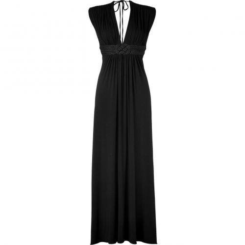 Sky Black Belted Joselind Long Dress