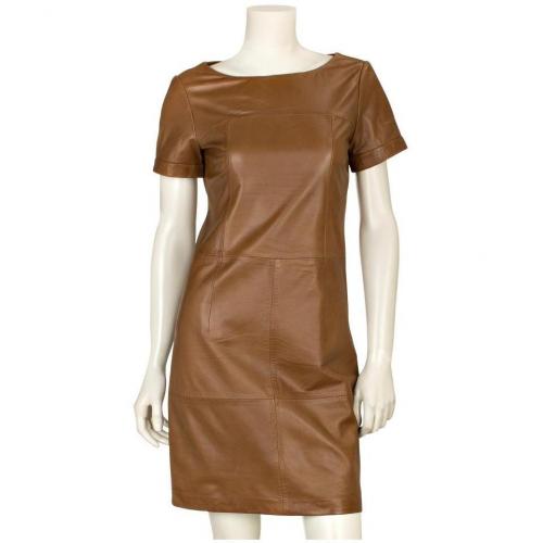 S.Oliver Selection Lederkleid Braun