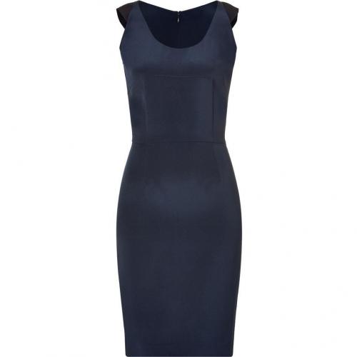 Sophie Theallet Dark Blue 4 Ply Silk Crepe Sheath Dress