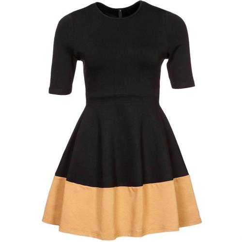 Staple Jerseykleid black/caramel 