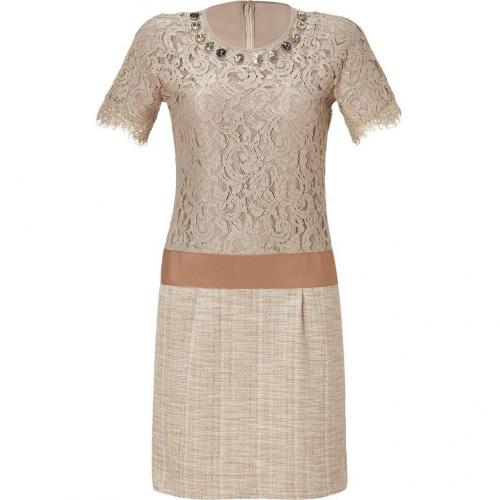 Steffen Schraut Desert Lace Mixed-Media Manhattan Dress