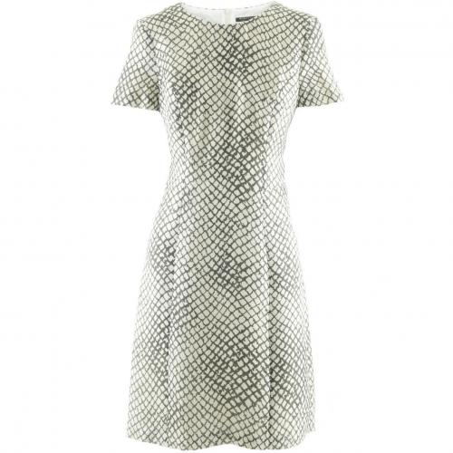 Strenesse Cream Black Pattern Dress