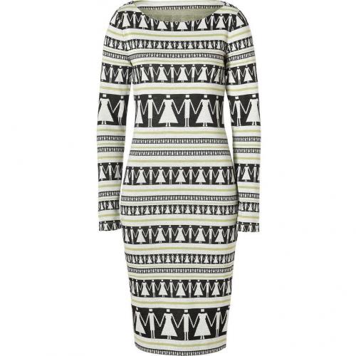 Suno Black-Multi Graphic Print Tailored Knit Dress