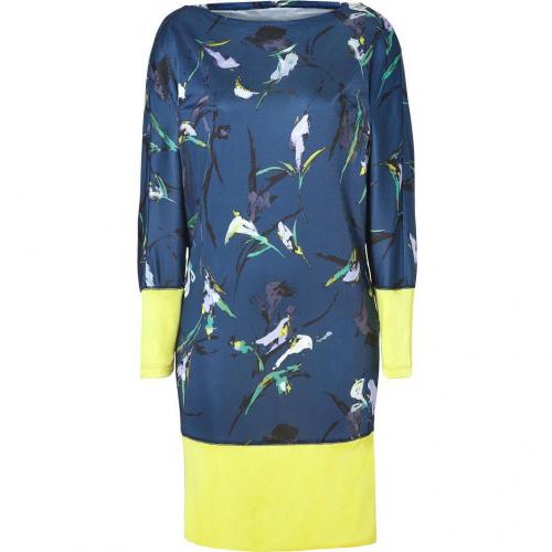 Suno Navy-Multi Dolman Sleeve Jersey Dress