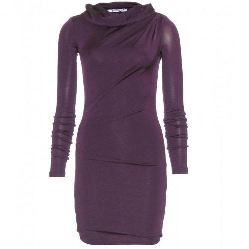 T by Alexander Wang Drapiertes Kapuzenkleid Violett