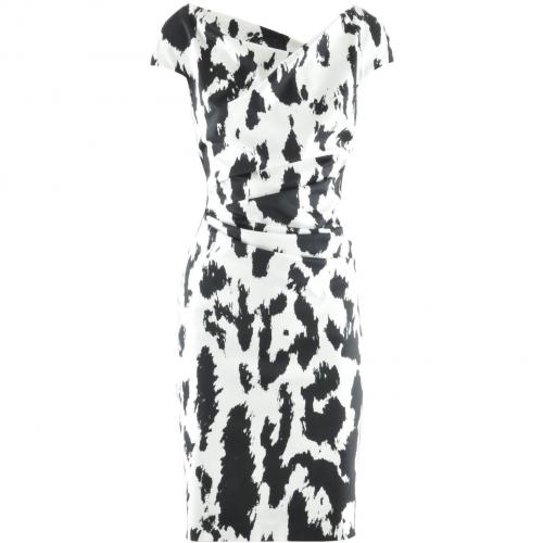 Talbot Runhof Black White Print Dress Romania 9