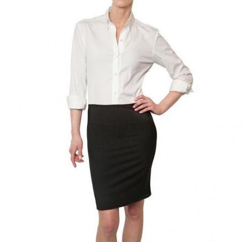 Theory Cool Woll Und Poplin Stretch Combo Kleid