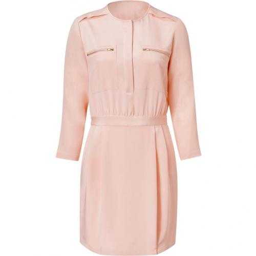 Theory Pink Nude Stretch Silk Brunella Dress