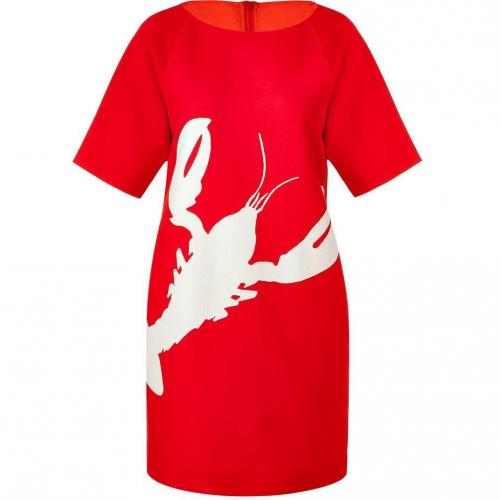 Tibi Coral-Multi Lobster Printed Cotton Dress