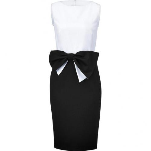 Valentino Pearl&Black Colorblock Techno Couture Dress