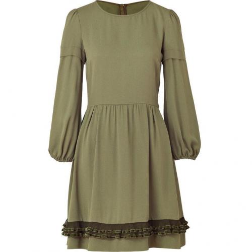 Valentino R.E.D. Pistachio Ruffle Trim Dress