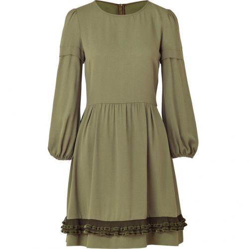 Valentino R.E.D. Pistachio Ruffle Trim Dress