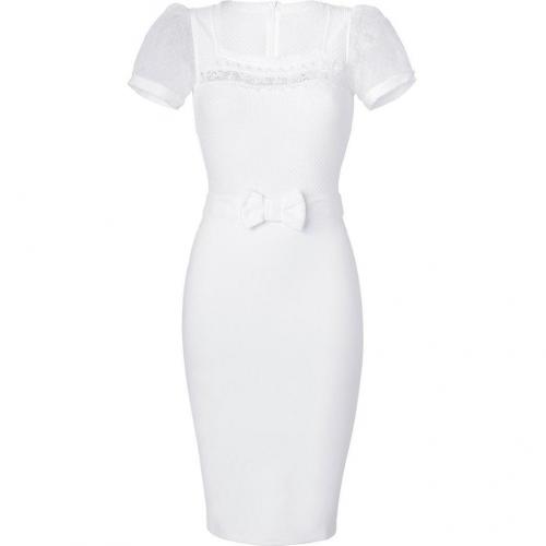 Valentino R.E.D. White Waffle Knit Combo Dress