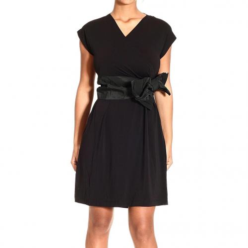 Valentino Sleeveless v neck jersey bow dress