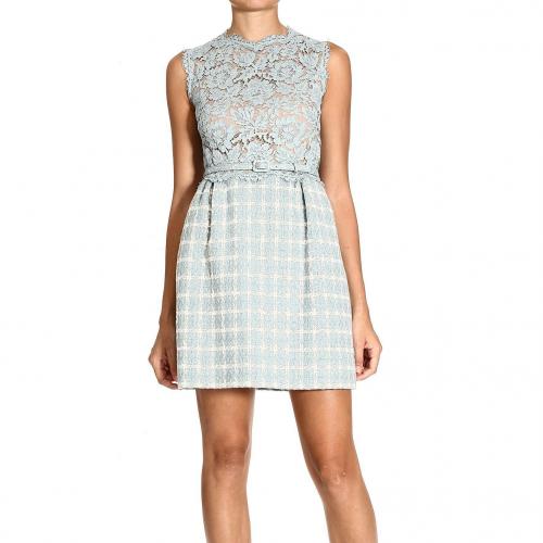 Valentino Sleeveless wool lace dress