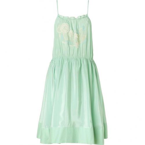 Vanessa Bruno Athé Aquamarine Silk Dress