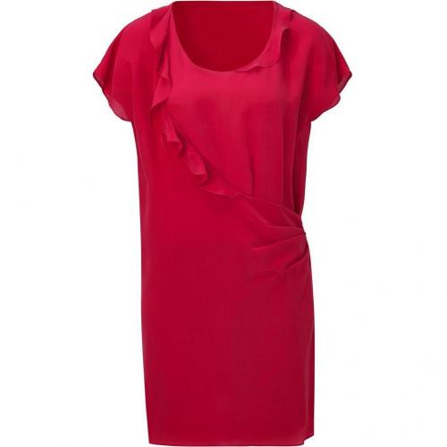 Vanessa Bruno Athé Magenta Silk Shirt Dress