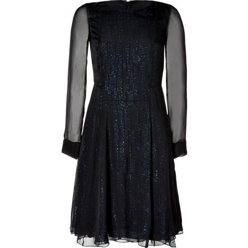 Vanessa Bruno Black Embellished Silk Dress