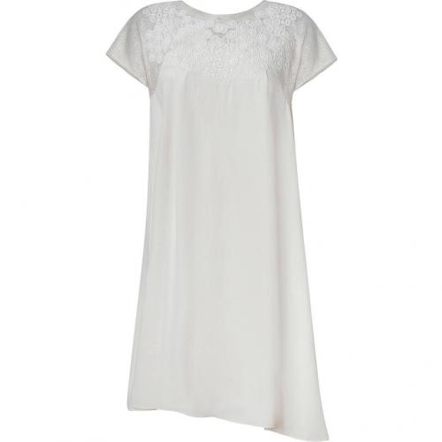 Vanessa Bruno Ivory Shift Dress with Lace Trim