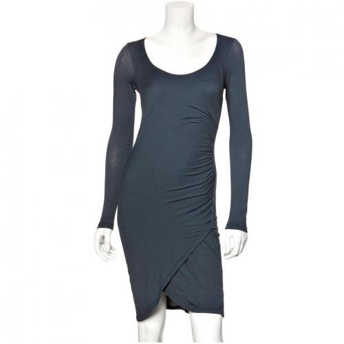 Velvet Kleid Grau lange Ärmel