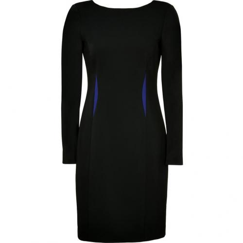 Versace Black Dress with Royal Blue Trim