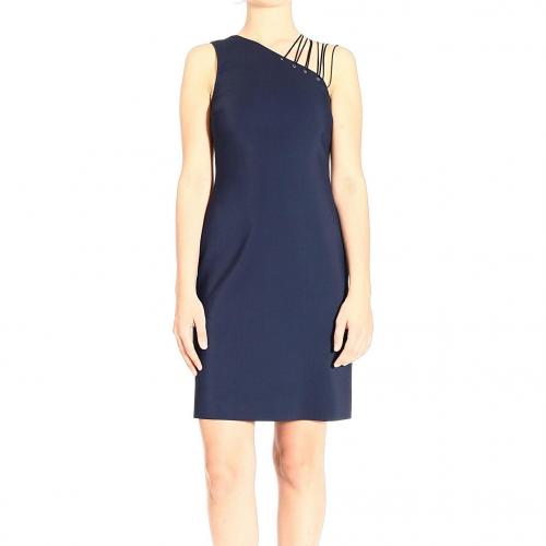 Versace One shoulder jersey laces dress