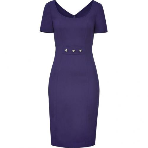 Versace Persian Blue Studded Sheath Dress