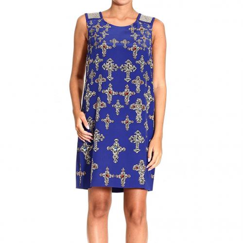 Versace Sleeveless write print metal dress