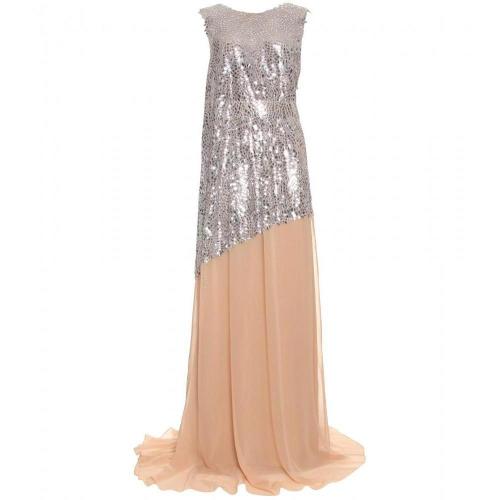 Vionnet Abendkleid Mit Metallic-Applikationen