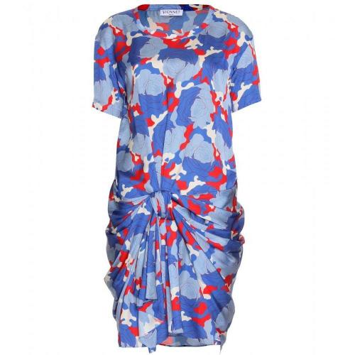 Vionnet Drapiertes Print-Kleid