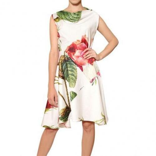 Vivienne Westwood Anglomania Baumwollkleid Mit Rosendruck